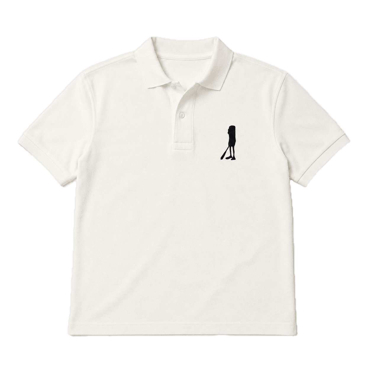 Model wearing the Triple T-Shirts polo, editorial shot